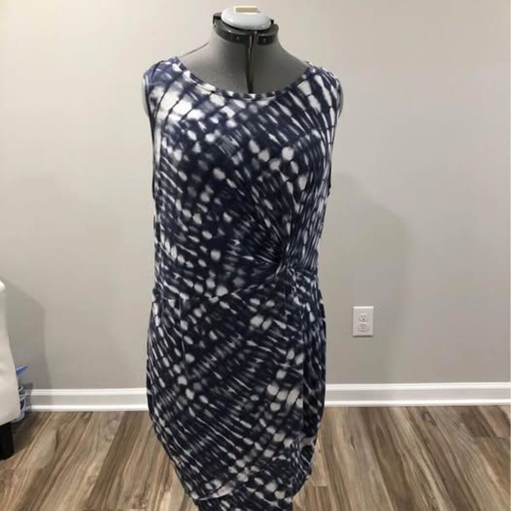 Dress 2X Love Fire Boutique Sleeveless Black & White XXL Bleached Tie Dye C5460 - Picture 1 of 6